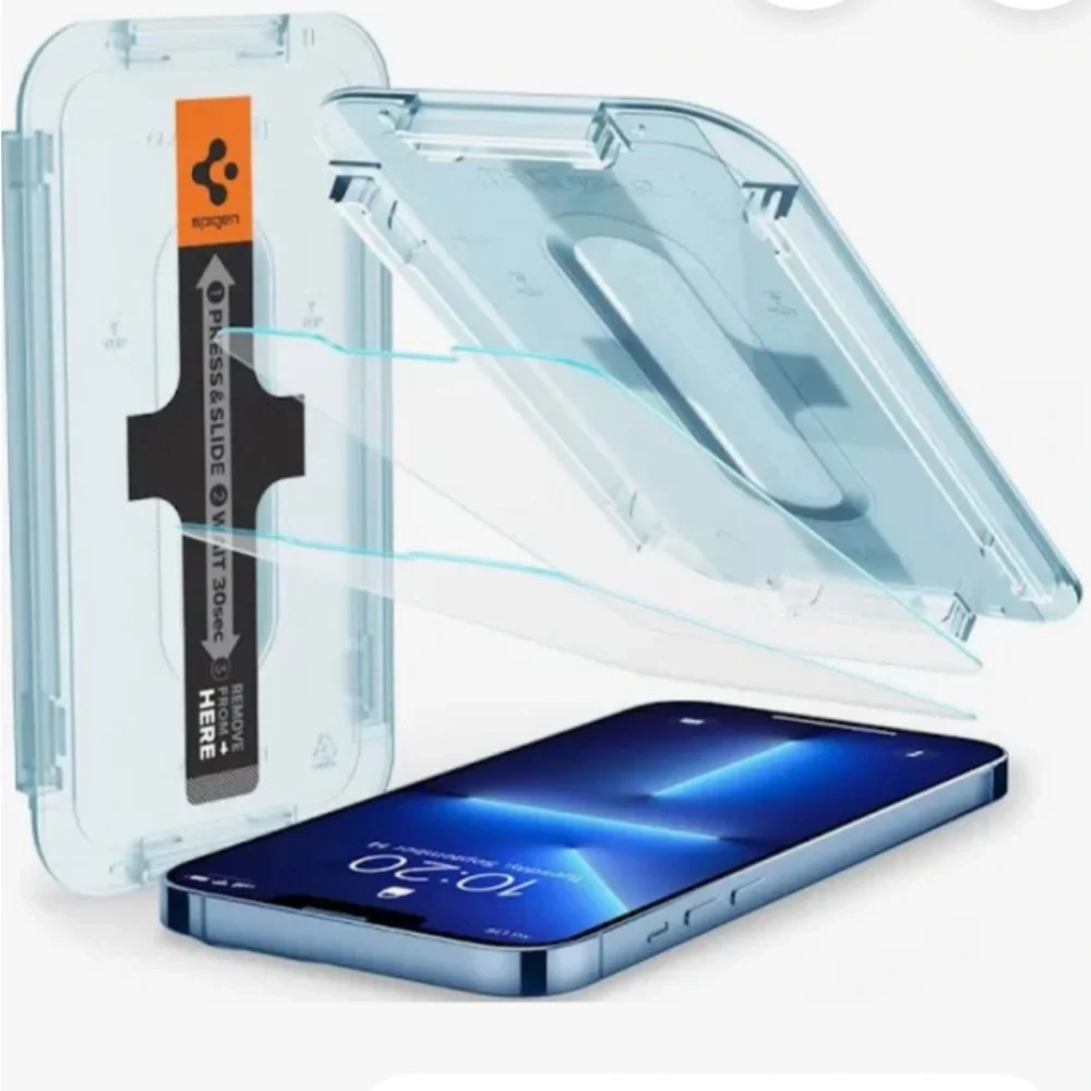 Spigen Glas.tR EZ Fit 2 Pack Screen Protector - Clear and Black